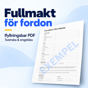 Fullmakt för fordon